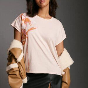 Anthropologie Floral Muscle Tee - Size Small